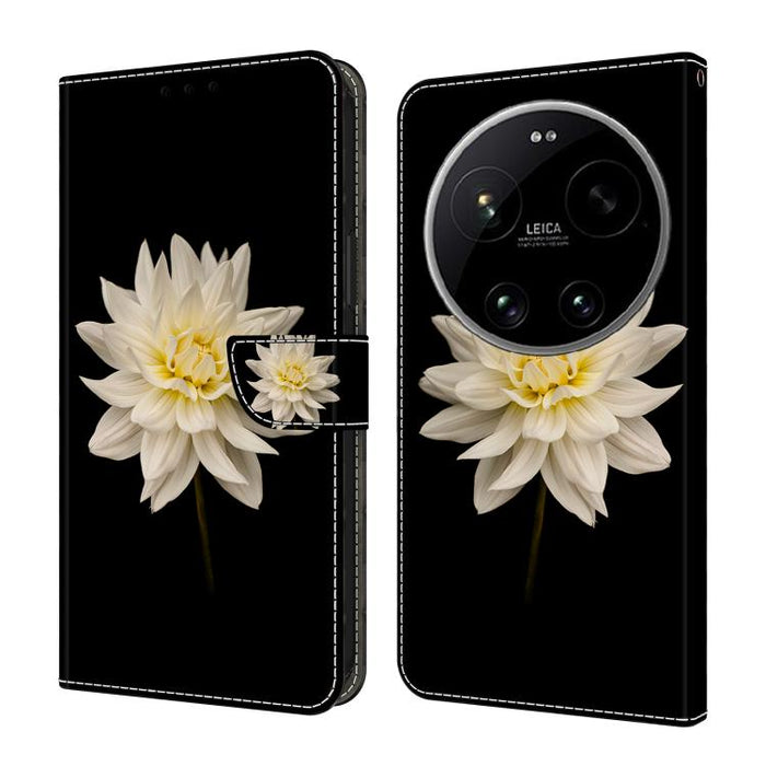 Funda para teléfono de cuero vegano pintado con efecto cristal, For Xiaomi 17 Ultra, For Xiaomi 15T Pro 5G, For Xiaomi 15T 5G, For Xiaomi 15 Pro, For Xiaomi 15