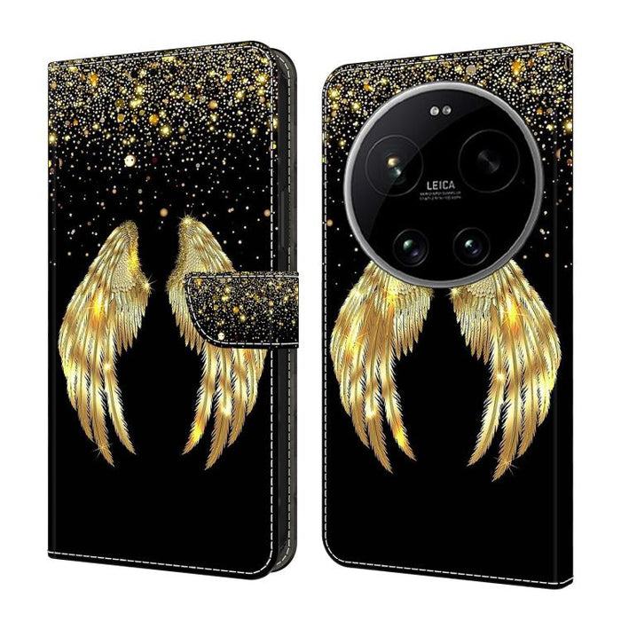 Funda para teléfono de cuero vegano pintado con efecto cristal, For Xiaomi 17 Ultra, For Xiaomi 15T Pro 5G, For Xiaomi 15T 5G, For Xiaomi 15 Pro, For Xiaomi 15