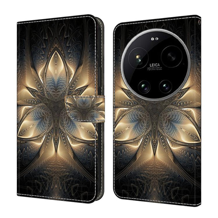 Funda para teléfono de cuero vegano pintado con efecto cristal, For Xiaomi 17 Ultra, For Xiaomi 15T Pro 5G, For Xiaomi 15T 5G, For Xiaomi 15 Pro, For Xiaomi 15