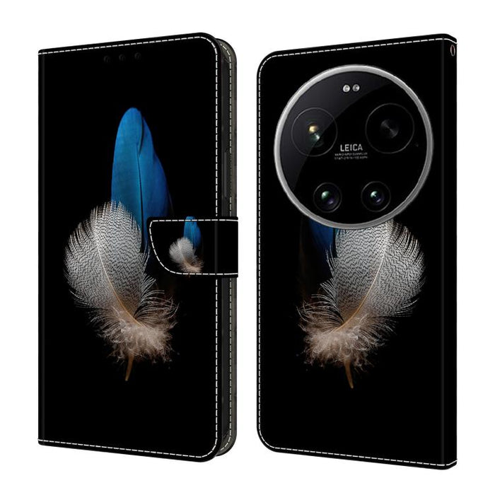 Funda para teléfono de cuero vegano pintado con efecto cristal, For Xiaomi 17 Ultra, For Xiaomi 15T Pro 5G, For Xiaomi 15T 5G, For Xiaomi 15 Pro, For Xiaomi 15
