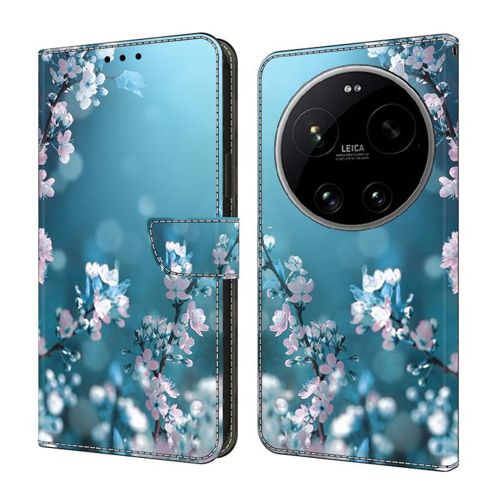Funda para teléfono de cuero vegano pintado con efecto cristal, For Xiaomi 17 Ultra, For Xiaomi 15T Pro 5G, For Xiaomi 15T 5G, For Xiaomi 15 Pro, For Xiaomi 15