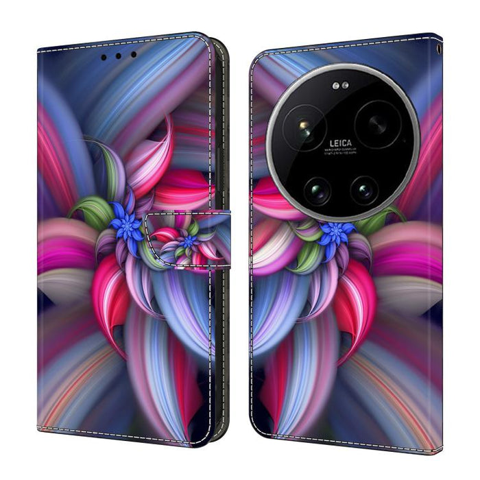Funda para teléfono de cuero vegano pintado con efecto cristal, For Xiaomi 17 Ultra, For Xiaomi 15T Pro 5G, For Xiaomi 15T 5G, For Xiaomi 15 Pro, For Xiaomi 15
