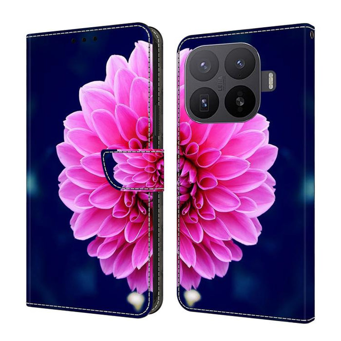 Funda para teléfono de cuero vegano pintado con efecto cristal, For Xiaomi 17 Ultra, For Xiaomi 15T Pro 5G, For Xiaomi 15T 5G, For Xiaomi 15 Pro, For Xiaomi 15