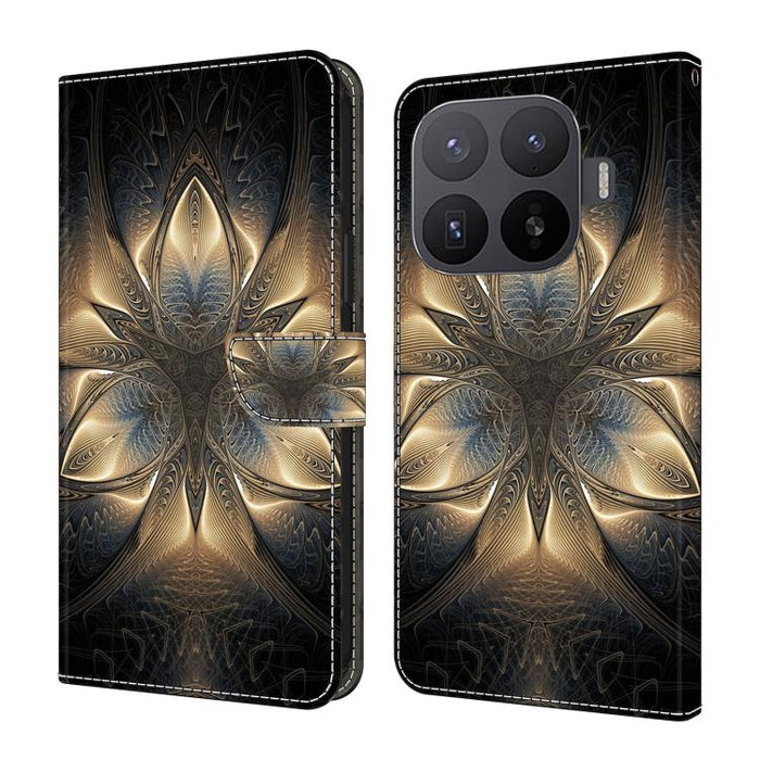 Funda para teléfono de cuero vegano pintado con efecto cristal, For Xiaomi 17 Ultra, For Xiaomi 15T Pro 5G, For Xiaomi 15T 5G, For Xiaomi 15 Pro, For Xiaomi 15