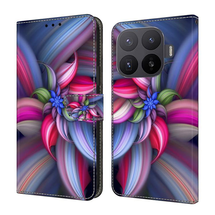 Funda para teléfono de cuero vegano pintado con efecto cristal, For Xiaomi 17 Ultra, For Xiaomi 15T Pro 5G, For Xiaomi 15T 5G, For Xiaomi 15 Pro, For Xiaomi 15