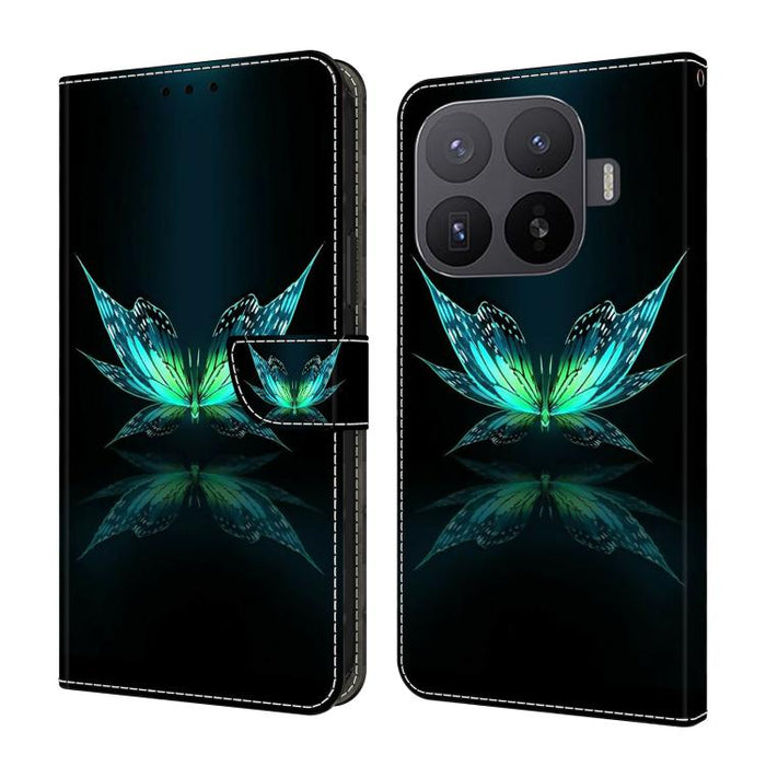 Funda para teléfono de cuero vegano pintado con efecto cristal, For Xiaomi 17 Ultra, For Xiaomi 15T Pro 5G, For Xiaomi 15T 5G, For Xiaomi 15 Pro, For Xiaomi 15