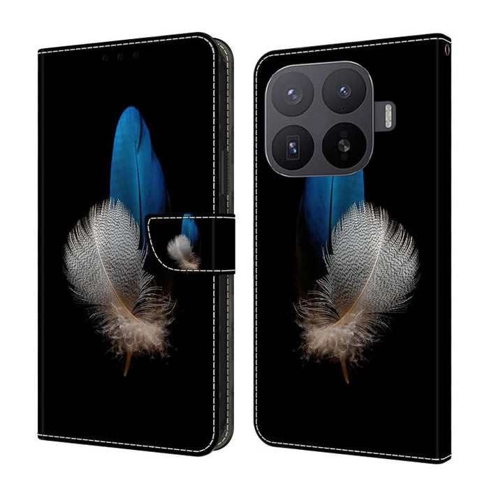 Funda para teléfono de cuero vegano pintado con efecto cristal, For Xiaomi 17 Ultra, For Xiaomi 15T Pro 5G, For Xiaomi 15T 5G, For Xiaomi 15 Pro, For Xiaomi 15