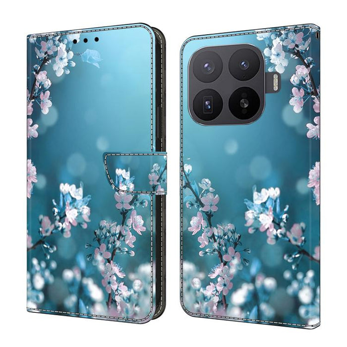 Funda para teléfono de cuero vegano pintado con efecto cristal, For Xiaomi 17 Ultra, For Xiaomi 15T Pro 5G, For Xiaomi 15T 5G, For Xiaomi 15 Pro, For Xiaomi 15