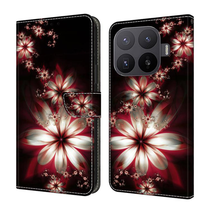 Funda para teléfono de cuero vegano pintado con efecto cristal, For Xiaomi 17 Ultra, For Xiaomi 15T Pro 5G, For Xiaomi 15T 5G, For Xiaomi 15 Pro, For Xiaomi 15