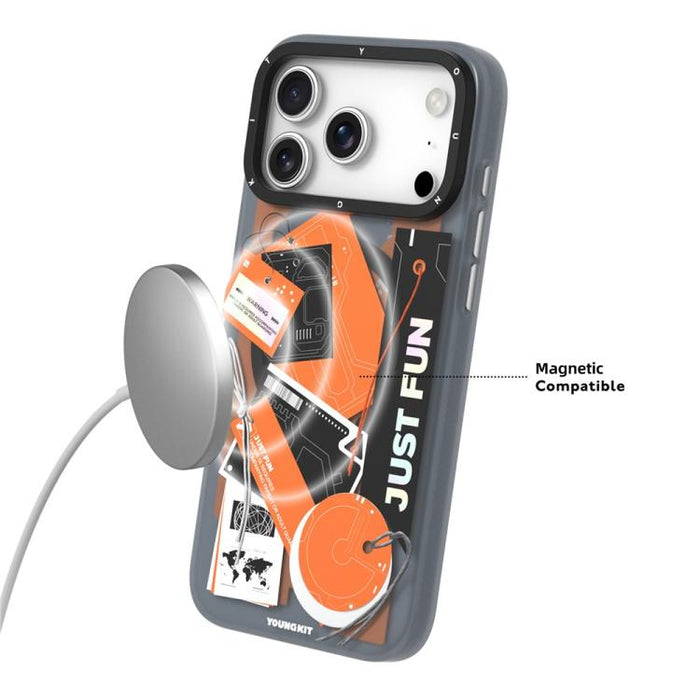 Funda magnética mate de TPU para teléfono YOUNGKIT Serie Interdimensional IMD, For iPhone 17 Pro Max, For iPhone 17 Pro