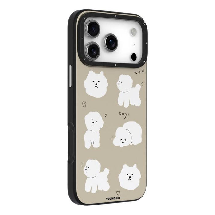 Funda magnética de TPU IMD de la serie de animales lindos de YOUNGKIT, For iPhone 17 Pro Max, For iPhone 17 Pro