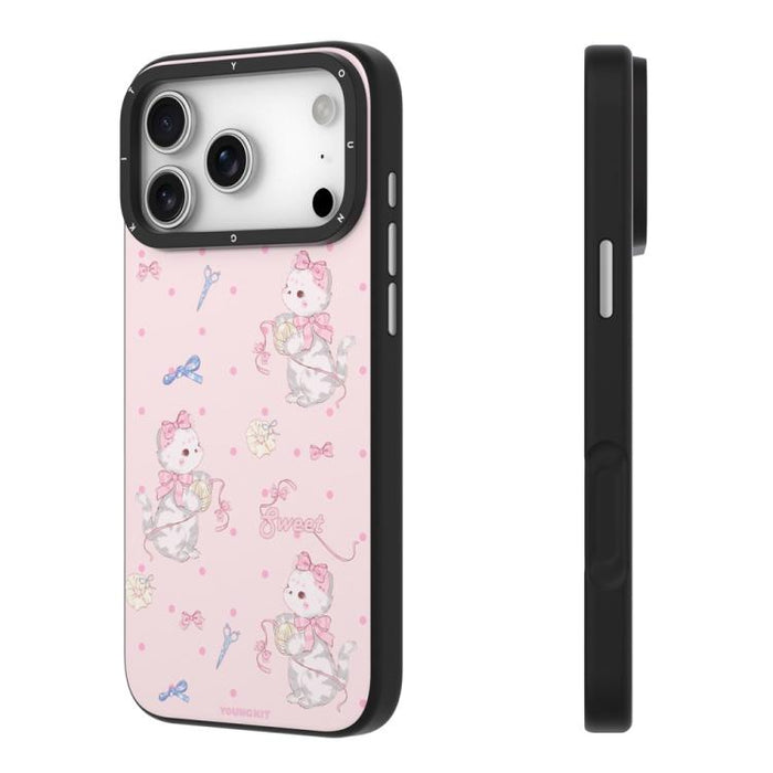 Funda magnética de TPU IMD de la serie de animales lindos de YOUNGKIT, For iPhone 17 Pro Max, For iPhone 17 Pro