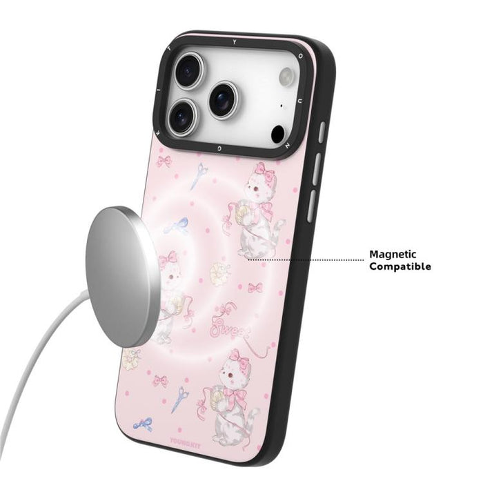 Funda magnética de TPU IMD de la serie de animales lindos de YOUNGKIT, For iPhone 17 Pro Max, For iPhone 17 Pro