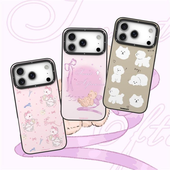 Funda magnética de TPU IMD de la serie de animales lindos de YOUNGKIT, For iPhone 17 Pro Max, For iPhone 17 Pro