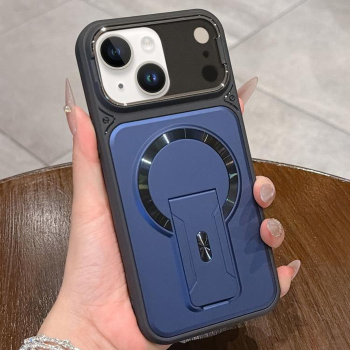 Funda magnética para teléfono con tapa de lente a prueba de golpes y soporte oculto, For iPhone 12 Pro Max, For iPhone 12 Pro, For iPhone 11 Pro Max, For iPhone 11