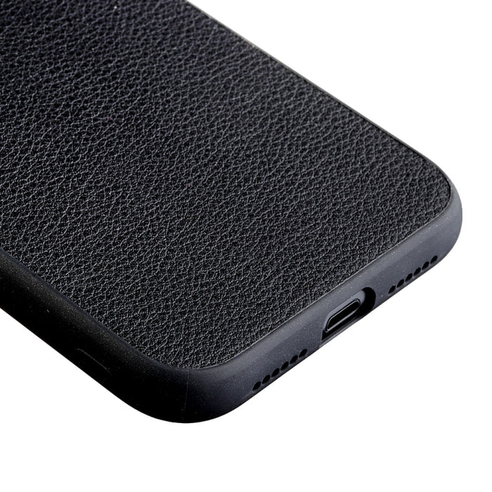 Estuche protector de cuero genuino con textura de cuentas
