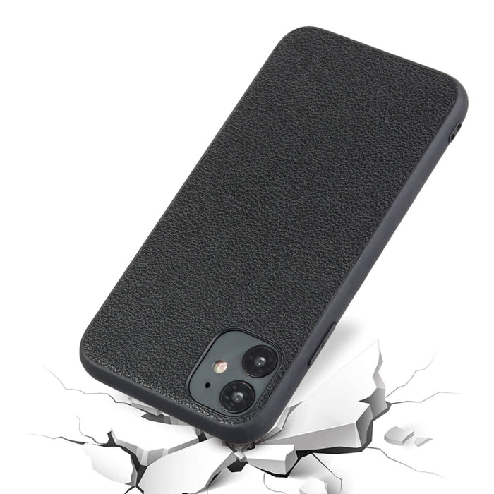 Estuche protector de cuero genuino con textura de cuentas