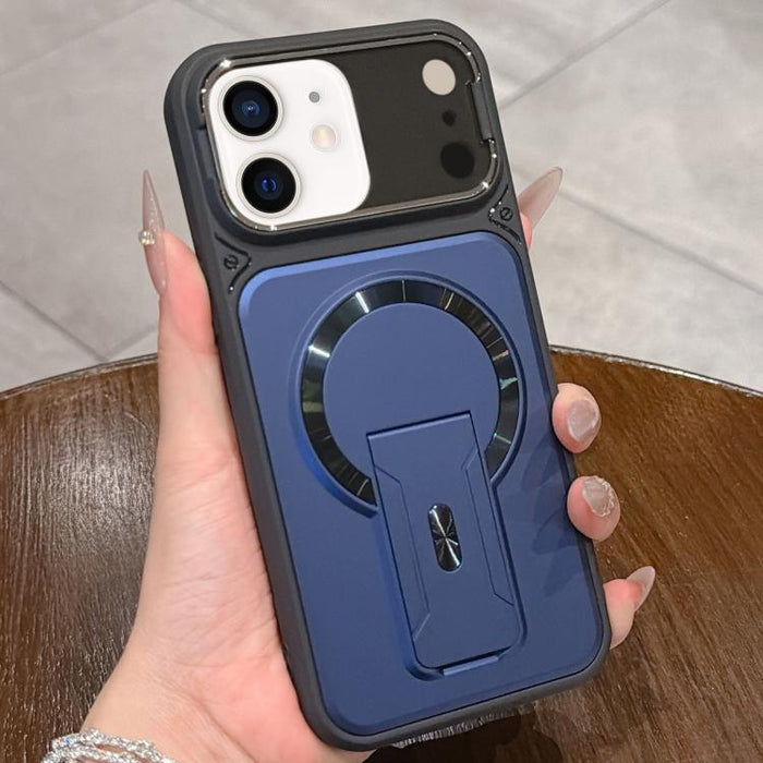 Funda magnética para teléfono con tapa de lente a prueba de golpes y soporte oculto, For iPhone 12 Pro Max, For iPhone 12 Pro, For iPhone 11 Pro Max, For iPhone 11