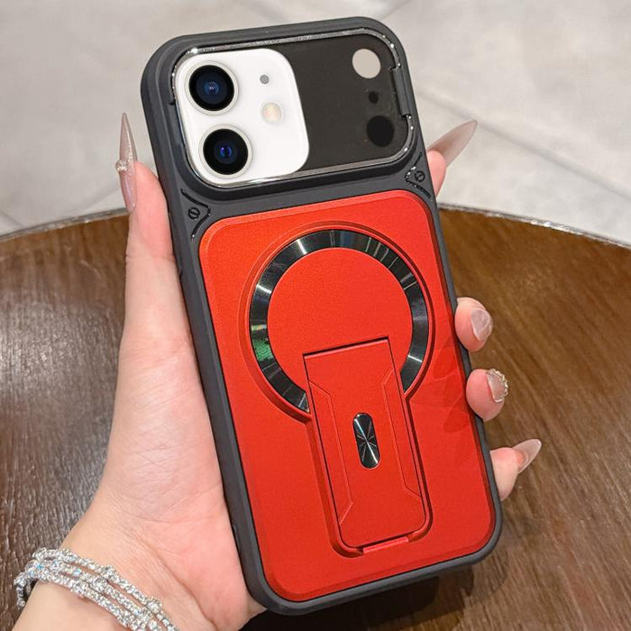 Funda magnética para teléfono con tapa de lente a prueba de golpes y soporte oculto, For iPhone 12 Pro Max, For iPhone 12 Pro, For iPhone 11 Pro Max, For iPhone 11
