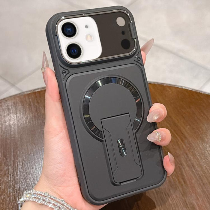 Funda magnética para teléfono con tapa de lente a prueba de golpes y soporte oculto, For iPhone 12 Pro Max, For iPhone 12 Pro, For iPhone 11 Pro Max, For iPhone 11