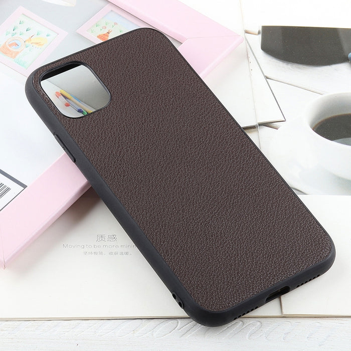 Estuche protector de cuero genuino con textura de cuentas