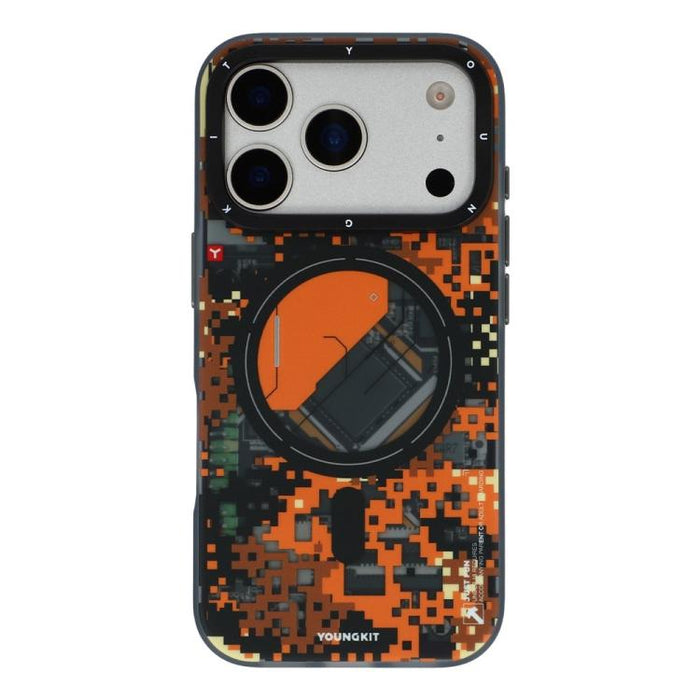 Funda híbrida magnética de TPU y PC para teléfono YOUNGKIT Camouflage Sack2.0 Series, For iPhone 17 Pro Max, For iPhone 17 Pro