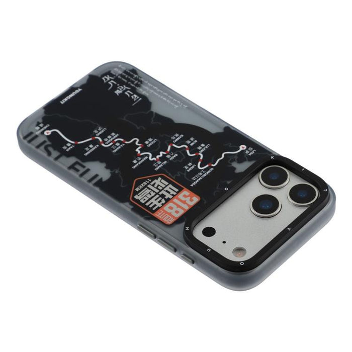 Funda híbrida magnética de TPU y PC para teléfono YOUNGKIT Highway Trajectory Series, For iPhone 17 Pro Max, For iPhone 17 Pro