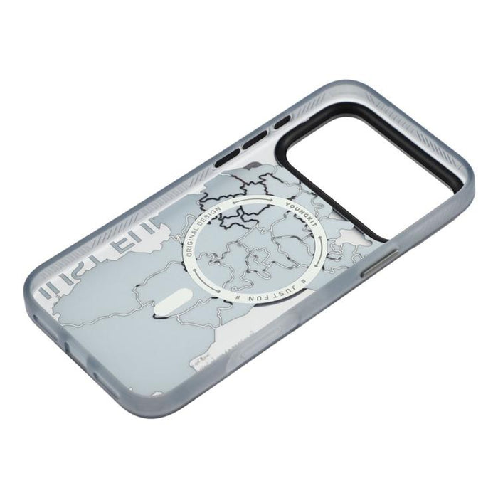 Funda híbrida magnética de TPU y PC para teléfono YOUNGKIT Highway Trajectory Series, For iPhone 17 Pro Max, For iPhone 17 Pro