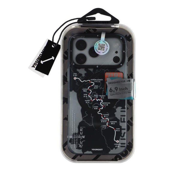 Funda híbrida magnética de TPU y PC para teléfono YOUNGKIT Highway Trajectory Series, For iPhone 17 Pro Max, For iPhone 17 Pro