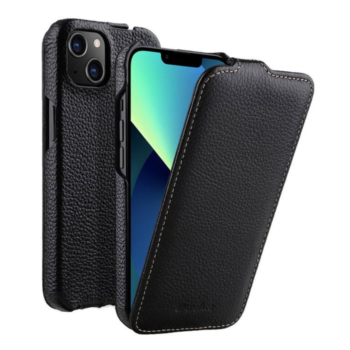 Funda para teléfono Melkco con textura de lichi, apertura vertical y magnética, de cuero genuino., For iPhone 16 Pro Max, For iPhone 16 Pro, For iPhone 16, For iPhone 15 Pro Max, For iPhone 15 Pro, For iPhone 15, For iPhone 14, For iPhone 14 Pro       ...
