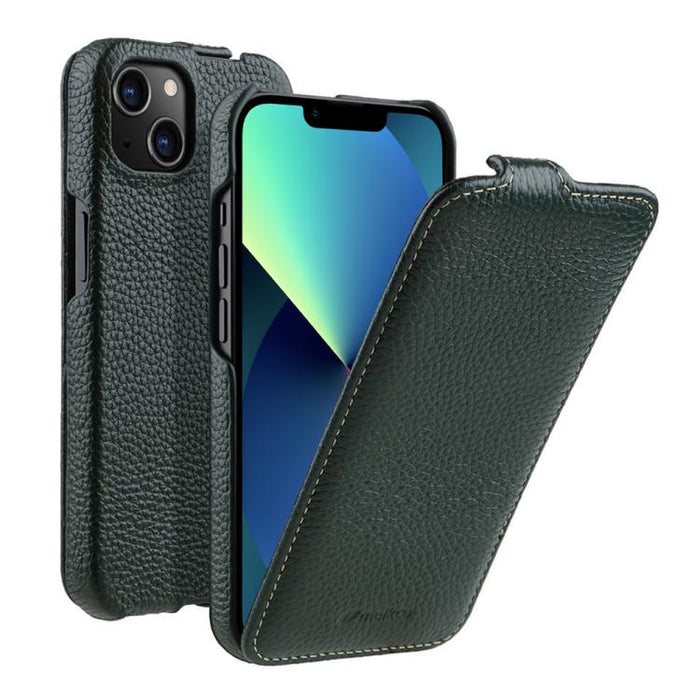 Funda para teléfono Melkco con textura de lichi, apertura vertical y magnética, de cuero genuino., For iPhone 16 Pro Max, For iPhone 16 Pro, For iPhone 16, For iPhone 15 Pro Max, For iPhone 15 Pro, For iPhone 15, For iPhone 14, For iPhone 14 Pro       ...