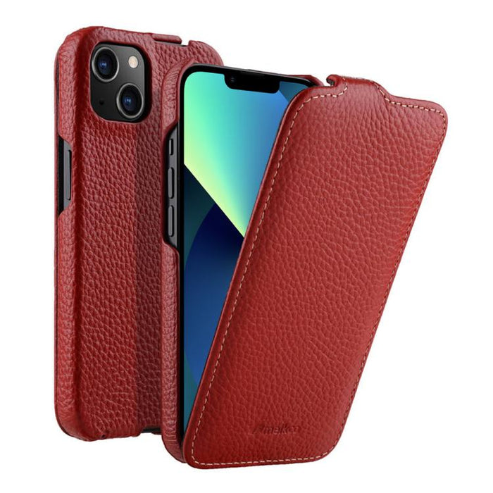 Funda para teléfono Melkco con textura de lichi, apertura vertical y magnética, de cuero genuino., For iPhone 16 Pro Max, For iPhone 16 Pro, For iPhone 16, For iPhone 15 Pro Max, For iPhone 15 Pro, For iPhone 15, For iPhone 14, For iPhone 14 Pro       ...