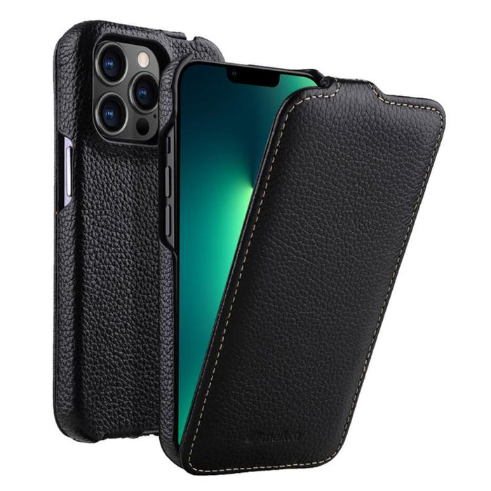 Funda para teléfono Melkco con textura de lichi, apertura vertical y magnética, de cuero genuino., For iPhone 16 Pro Max, For iPhone 16 Pro, For iPhone 16, For iPhone 15 Pro Max, For iPhone 15 Pro, For iPhone 15, For iPhone 14, For iPhone 14 Pro       ...