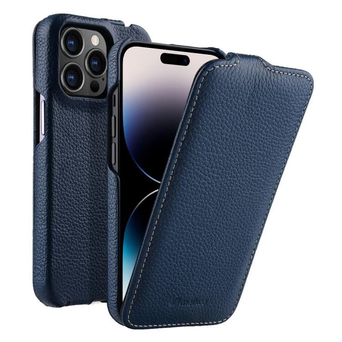 Funda para teléfono Melkco con textura de lichi, apertura vertical y magnética, de cuero genuino., For iPhone 16 Pro Max, For iPhone 16 Pro, For iPhone 16, For iPhone 15 Pro Max, For iPhone 15 Pro, For iPhone 15, For iPhone 14, For iPhone 14 Pro       ...