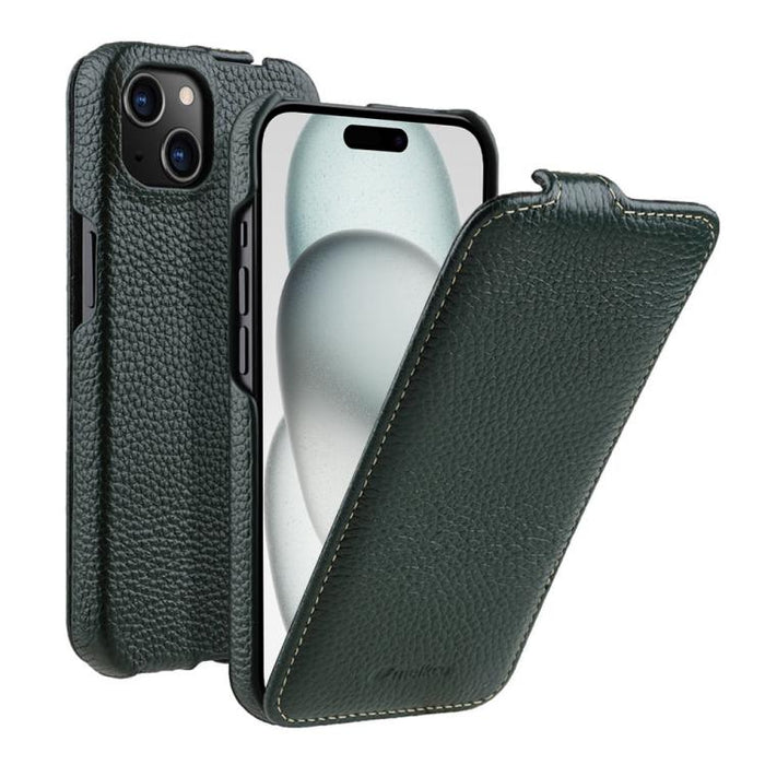 Funda para teléfono Melkco con textura de lichi, apertura vertical y magnética, de cuero genuino., For iPhone 16 Pro Max, For iPhone 16 Pro, For iPhone 16, For iPhone 15 Pro Max, For iPhone 15 Pro, For iPhone 15, For iPhone 14, For iPhone 14 Pro       ...
