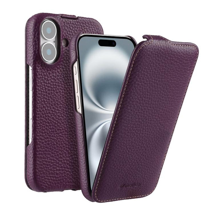 Funda para teléfono Melkco con textura de lichi, apertura vertical y magnética, de cuero genuino., For iPhone 16 Pro Max, For iPhone 16 Pro, For iPhone 16, For iPhone 15 Pro Max, For iPhone 15 Pro, For iPhone 15, For iPhone 14, For iPhone 14 Pro       ...