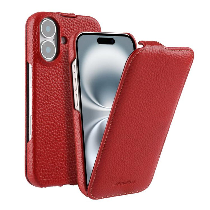 Funda para teléfono Melkco con textura de lichi, apertura vertical y magnética, de cuero genuino., For iPhone 16 Pro Max, For iPhone 16 Pro, For iPhone 16, For iPhone 15 Pro Max, For iPhone 15 Pro, For iPhone 15, For iPhone 14, For iPhone 14 Pro       ...