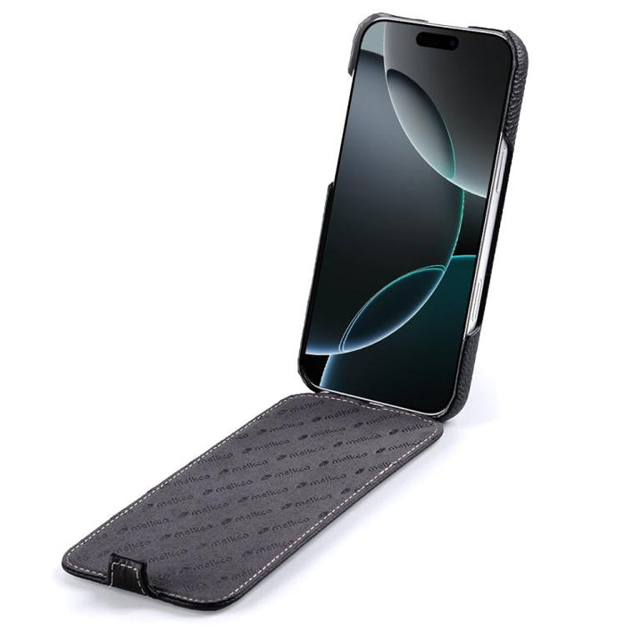 Funda para teléfono Melkco con textura de lichi, apertura vertical y magnética, de cuero genuino., For iPhone 16 Pro Max, For iPhone 16 Pro, For iPhone 16, For iPhone 15 Pro Max, For iPhone 15 Pro, For iPhone 15, For iPhone 14, For iPhone 14 Pro       ...