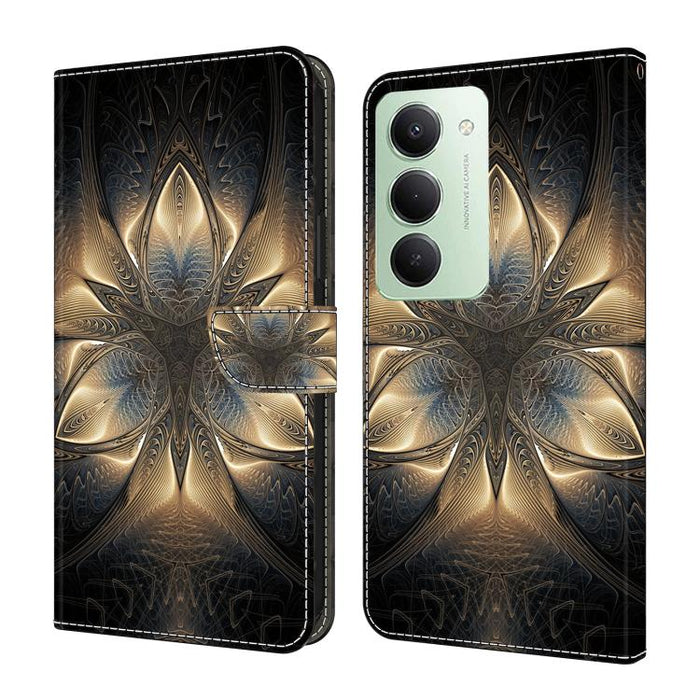 Funda para teléfono de cuero vegano pintado con efecto cristal, For Redmi Note 15 5G / 4G Global 164mm, For Redmi Note 15 Pro 5G Global 163.6mm, For Redmi 15C 5G / 4G EU 173mm, For Redmi 15 5G Global / 15 4G SEA 169.5mm, For Redmi 15 5G / 4G EU 171mm