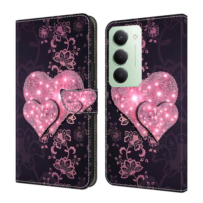 Funda para teléfono de cuero vegano pintado con efecto cristal, For Redmi Note 15 5G / 4G Global 164mm, For Redmi Note 15 Pro 5G Global 163.6mm, For Redmi 15C 5G / 4G EU 173mm, For Redmi 15 5G Global / 15 4G SEA 169.5mm, For Redmi 15 5G / 4G EU 171mm