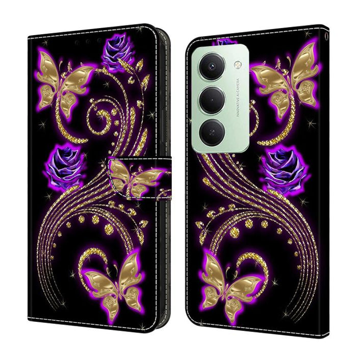 Funda para teléfono de cuero vegano pintado con efecto cristal, For Redmi Note 15 5G / 4G Global 164mm, For Redmi Note 15 Pro 5G Global 163.6mm, For Redmi 15C 5G / 4G EU 173mm, For Redmi 15 5G Global / 15 4G SEA 169.5mm, For Redmi 15 5G / 4G EU 171mm