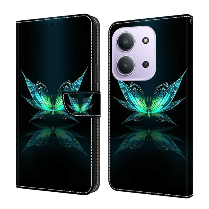 Funda para teléfono de cuero vegano pintado con efecto cristal, For Redmi Note 15 5G / 4G Global 164mm, For Redmi Note 15 Pro 5G Global 163.6mm, For Redmi 15C 5G / 4G EU 173mm, For Redmi 15 5G Global / 15 4G SEA 169.5mm, For Redmi 15 5G / 4G EU 171mm