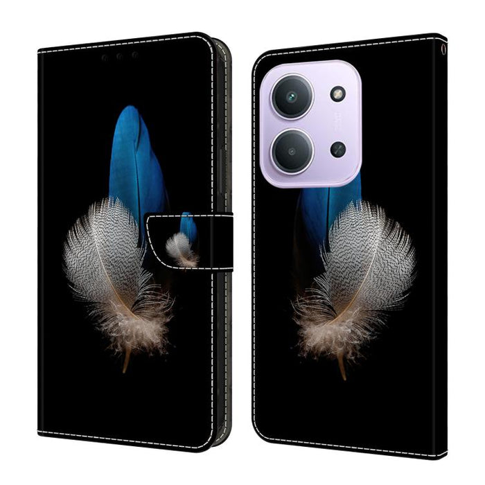 Funda para teléfono de cuero vegano pintado con efecto cristal, For Redmi Note 15 5G / 4G Global 164mm, For Redmi Note 15 Pro 5G Global 163.6mm, For Redmi 15C 5G / 4G EU 173mm, For Redmi 15 5G Global / 15 4G SEA 169.5mm, For Redmi 15 5G / 4G EU 171mm