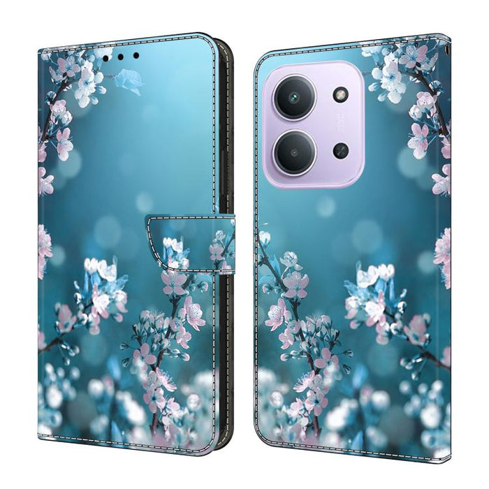 Funda para teléfono de cuero vegano pintado con efecto cristal, For Redmi Note 15 5G / 4G Global 164mm, For Redmi Note 15 Pro 5G Global 163.6mm, For Redmi 15C 5G / 4G EU 173mm, For Redmi 15 5G Global / 15 4G SEA 169.5mm, For Redmi 15 5G / 4G EU 171mm