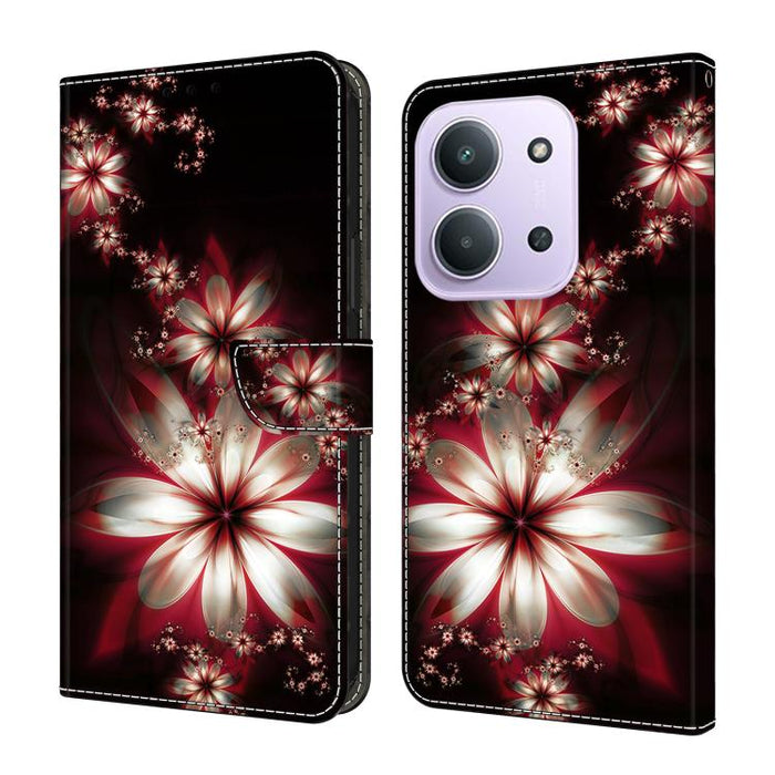 Funda para teléfono de cuero vegano pintado con efecto cristal, For Redmi Note 15 5G / 4G Global 164mm, For Redmi Note 15 Pro 5G Global 163.6mm, For Redmi 15C 5G / 4G EU 173mm, For Redmi 15 5G Global / 15 4G SEA 169.5mm, For Redmi 15 5G / 4G EU 171mm