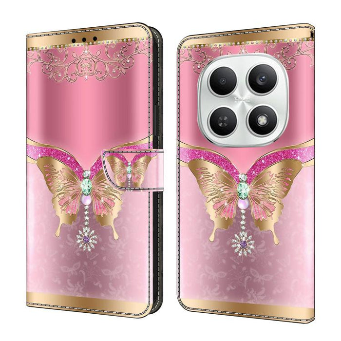 Funda para teléfono de cuero vegano pintado con efecto cristal, For Redmi Note 15 5G / 4G Global 164mm, For Redmi Note 15 Pro 5G Global 163.6mm, For Redmi 15C 5G / 4G EU 173mm, For Redmi 15 5G Global / 15 4G SEA 169.5mm, For Redmi 15 5G / 4G EU 171mm