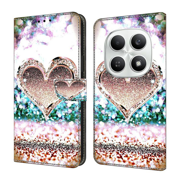 Funda para teléfono de cuero vegano pintado con efecto cristal, For Redmi Note 15 5G / 4G Global 164mm, For Redmi Note 15 Pro 5G Global 163.6mm, For Redmi 15C 5G / 4G EU 173mm, For Redmi 15 5G Global / 15 4G SEA 169.5mm, For Redmi 15 5G / 4G EU 171mm