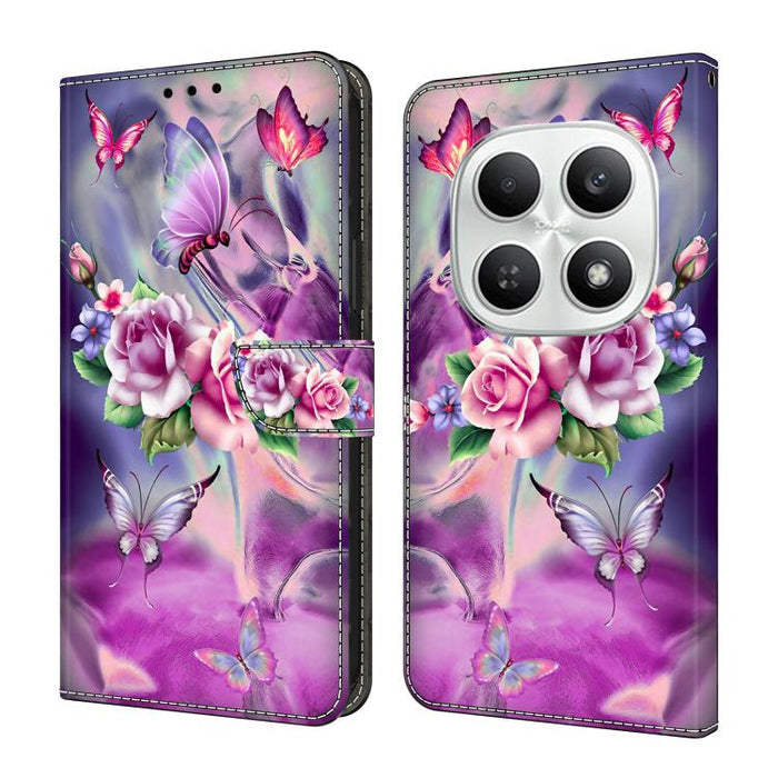 Funda para teléfono de cuero vegano pintado con efecto cristal, For Redmi Note 15 5G / 4G Global 164mm, For Redmi Note 15 Pro 5G Global 163.6mm, For Redmi 15C 5G / 4G EU 173mm, For Redmi 15 5G Global / 15 4G SEA 169.5mm, For Redmi 15 5G / 4G EU 171mm