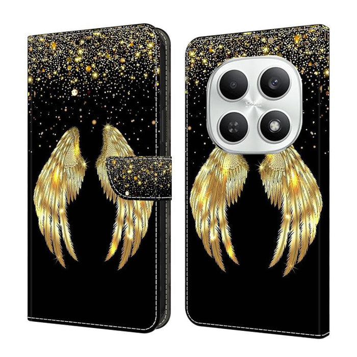 Funda para teléfono de cuero vegano pintado con efecto cristal, For Redmi Note 15 5G / 4G Global 164mm, For Redmi Note 15 Pro 5G Global 163.6mm, For Redmi 15C 5G / 4G EU 173mm, For Redmi 15 5G Global / 15 4G SEA 169.5mm, For Redmi 15 5G / 4G EU 171mm