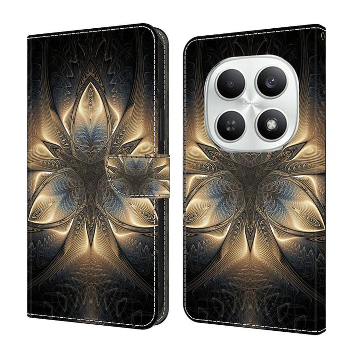 Funda para teléfono de cuero vegano pintado con efecto cristal, For Redmi Note 15 5G / 4G Global 164mm, For Redmi Note 15 Pro 5G Global 163.6mm, For Redmi 15C 5G / 4G EU 173mm, For Redmi 15 5G Global / 15 4G SEA 169.5mm, For Redmi 15 5G / 4G EU 171mm